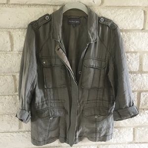 Michael Stars Linen Military Style Jacket